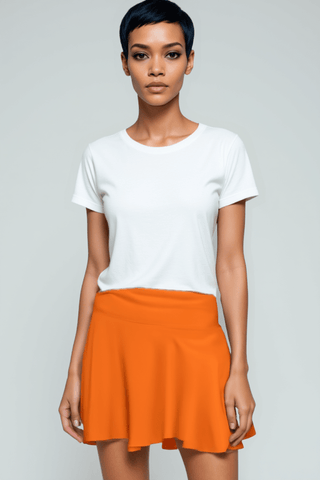High-Waisted Skater Skirt | Stretchy Flared Circle Mini for Women