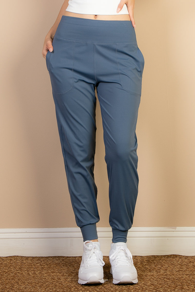 High Waisted Wide Waistband Joggers