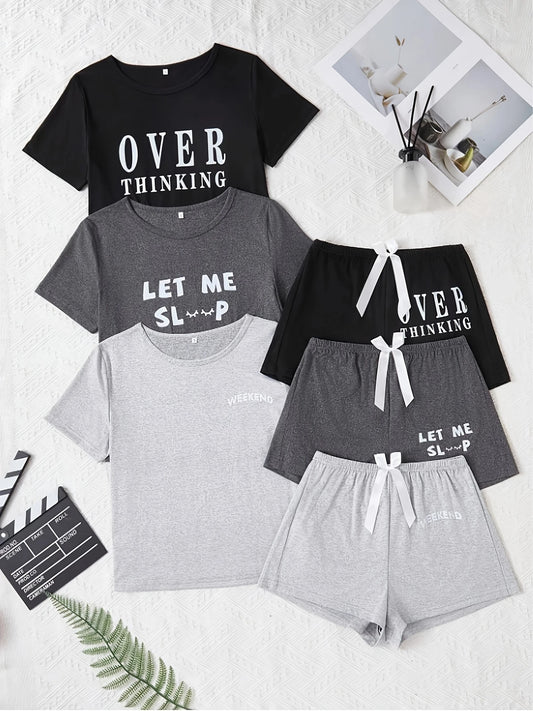 Jersey T-Shirt & Shorts Separates | Essential Loungewear Basics for Women