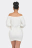 Just Vibe Off Shoulder White Mini Dress