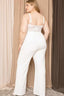 Lace Bust Plus Size Jumpsuit-Ivory
