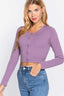 Long Slv Round Neck Viscose Sweater-Lavender