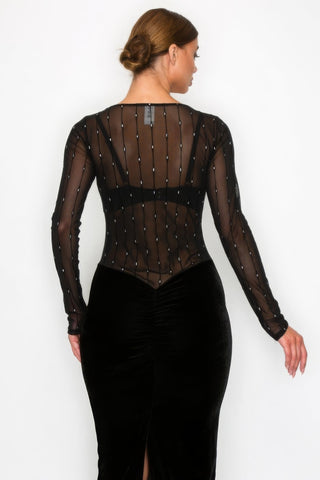 Chic Women's Velvet Midi Dress - Top Trending Fashion