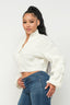Michelin Sweater Top W/ Front Zipper-Cream