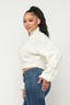 Michelin Sweater Top W/ Front Zipper-Cream
