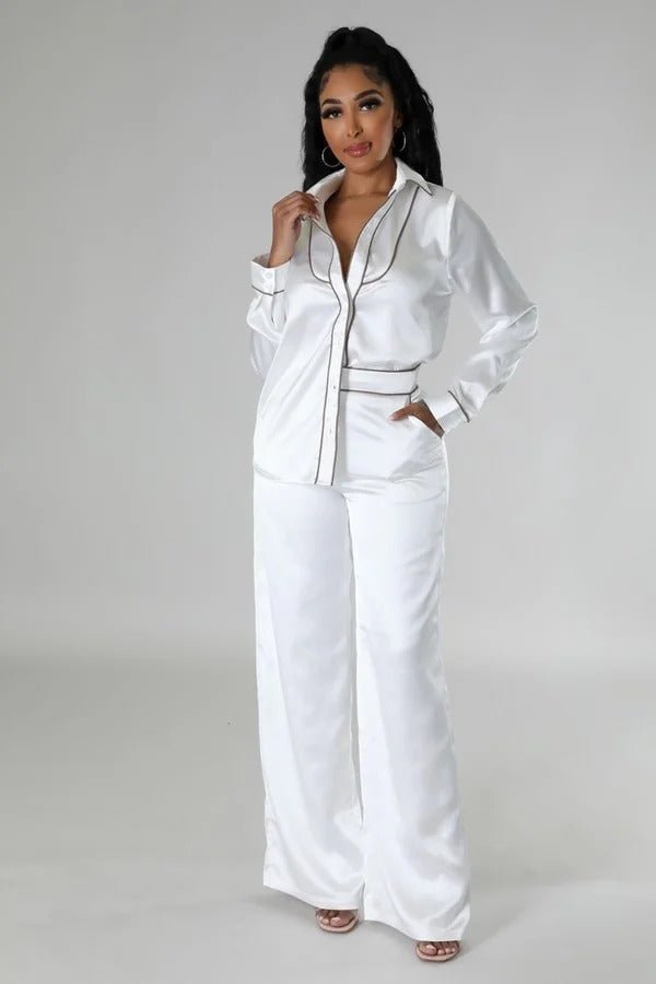 My Way Ivory Tunic Top Two Piece Set