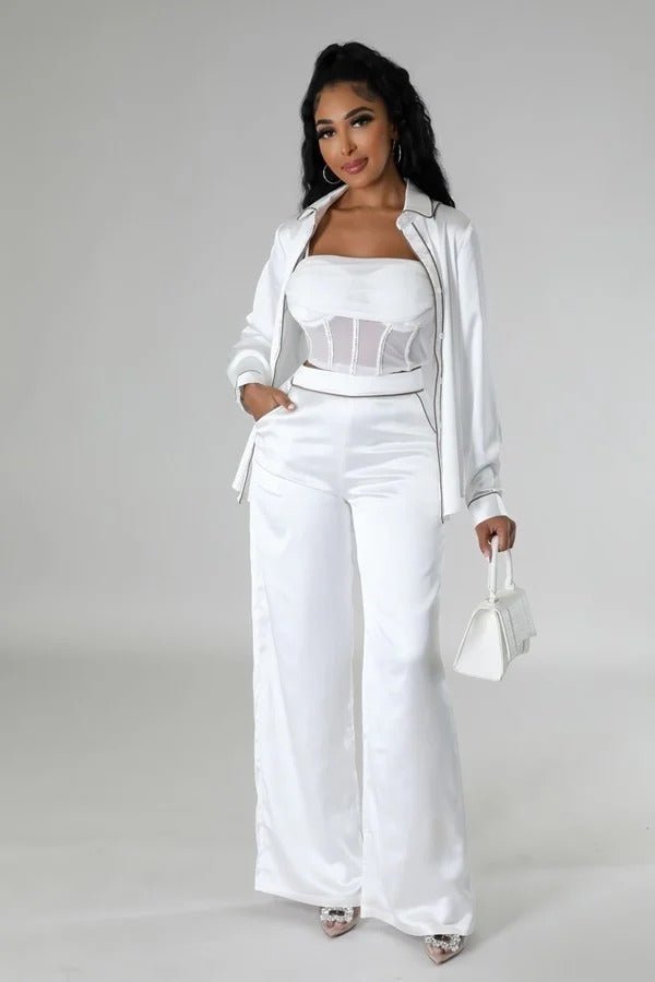 My Way Ivory Tunic Top Two Piece Set