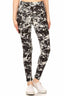 Paint Splatters Printed Knit Legging With High Waist-Multi