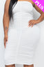 Plus Size 4-Way Ruched Tube Midi Dress