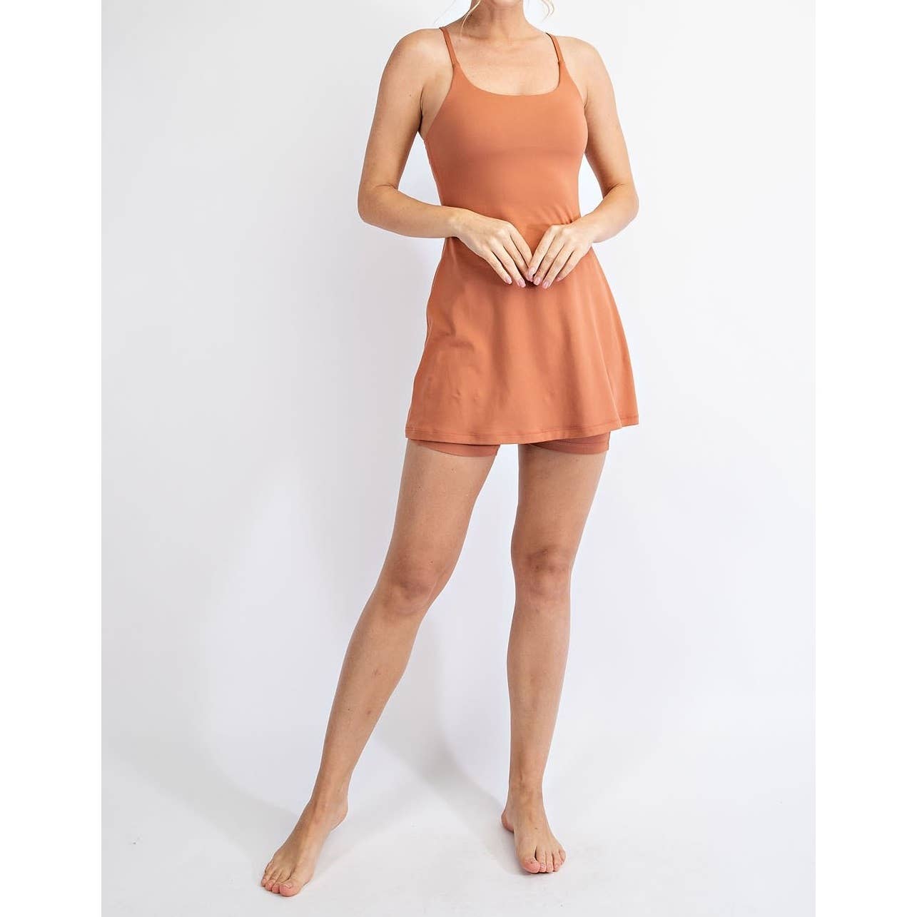Plus Size Active Dress | Scoop Neck Cross Back | Workout Wear