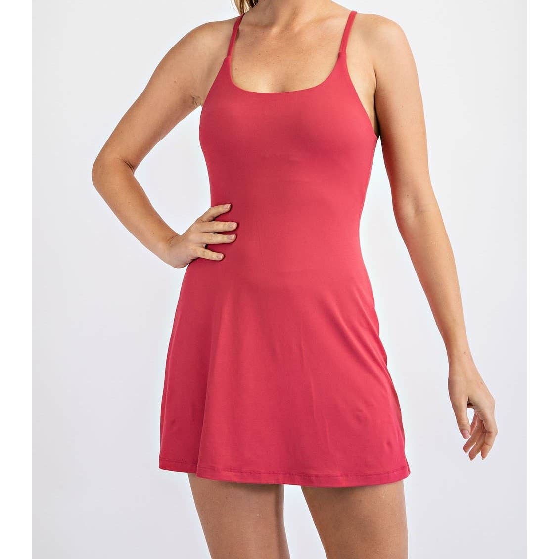Plus Size Active Dress | Scoop Neck Cross Back | Workout Wear