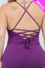 Plus Size Crisscross Back Split Thigh Maxi Dress