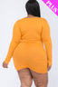 Plus Size Crisscross Cutout Front Mini Dress