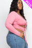 Plus Size Drawstring Ruched Cutout Front Crop Top