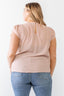 Plus Size Dusty Pink Textured Short Sleeve Blouse
