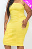 Plus Size Front & Back Double Ruched Dress