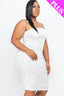 Plus Size Front & Back Double Ruched Dress