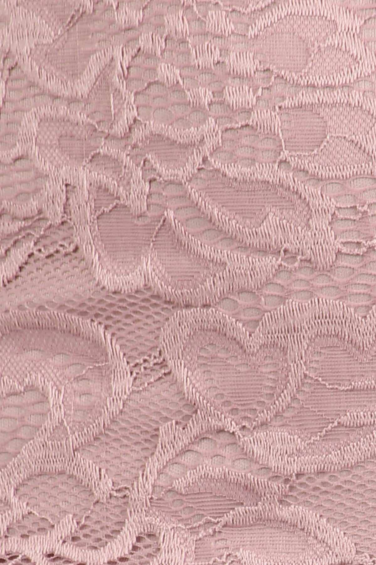 Plus Size Lace Midi Dress-Mauve