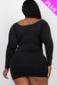 Plus Size Off Shoulder Ruched Drawstring Bodycon Dress