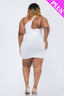 Plus Size One Shoulder Bodycon Mini Dress