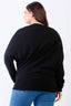 Plus Size Printed Black Flannel Dolman Sleeve Top