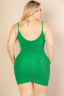 Plus Size Ruched Bodycon Cami Dress