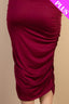 Plus Size Ruched One Shoulder Midi Bodycon Dress