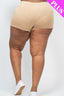 Plus Size Solid Shorts