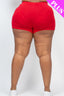 Plus Size Solid Shorts