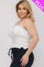 Plus Size Tiered Shirred Body Crop Top