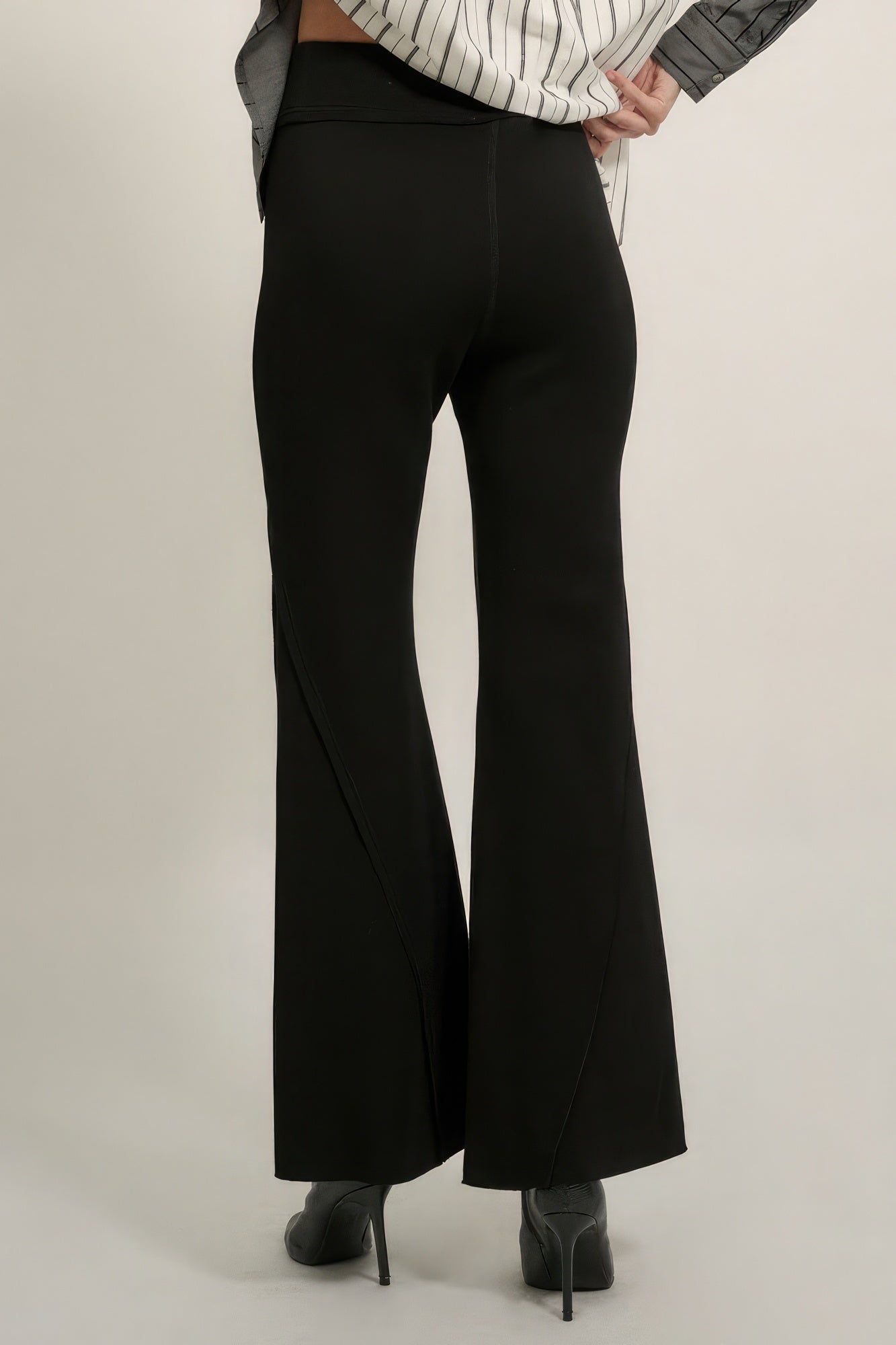 Premium Raw Edge Flare Pants - Stylish Seam Trousers