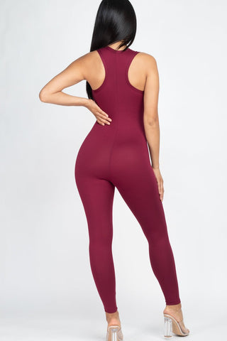 Racer Back Bodycon Jumpsuit