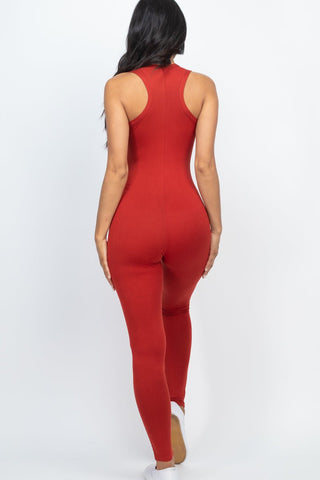 Racer Back Bodycon Jumpsuit