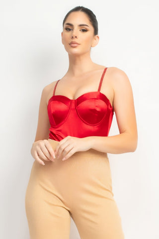 Women's Trendy Sweetheart Bodysuit with Rhinestone Strap