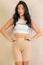 Ribbed Cut Out Front Crop Top