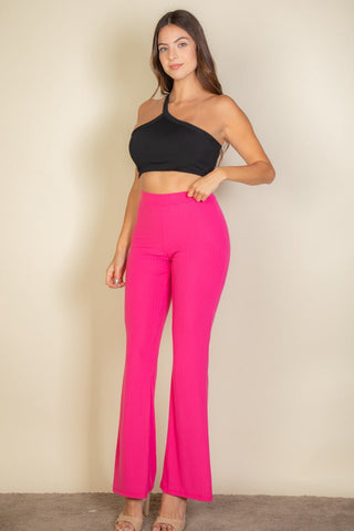 Ribbed One Shoulder Cropped Top | Stretchy Knit