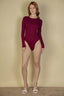 Ribbed Snap Button Long Sleeve Bodysuit