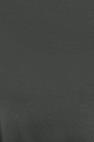 Dark green fabric texture of a round neck dropped shoulder t-shirt made from 95% rayon and 5% spandex, slightly stretchy.