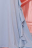 Ruffle Drapped Tail Plus Size Maxi Dress-Light Blue