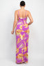 Scoop Tropical Print Purple Maxi Dress