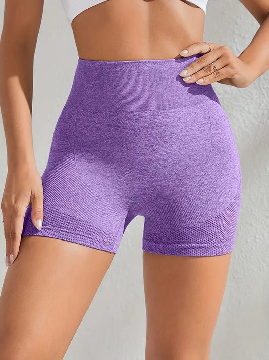 Sculpt Series High-Waist Compression Shorts - Seamless Workout Booty Shorts