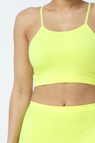 Seamless Crop Top and Bike Short Set