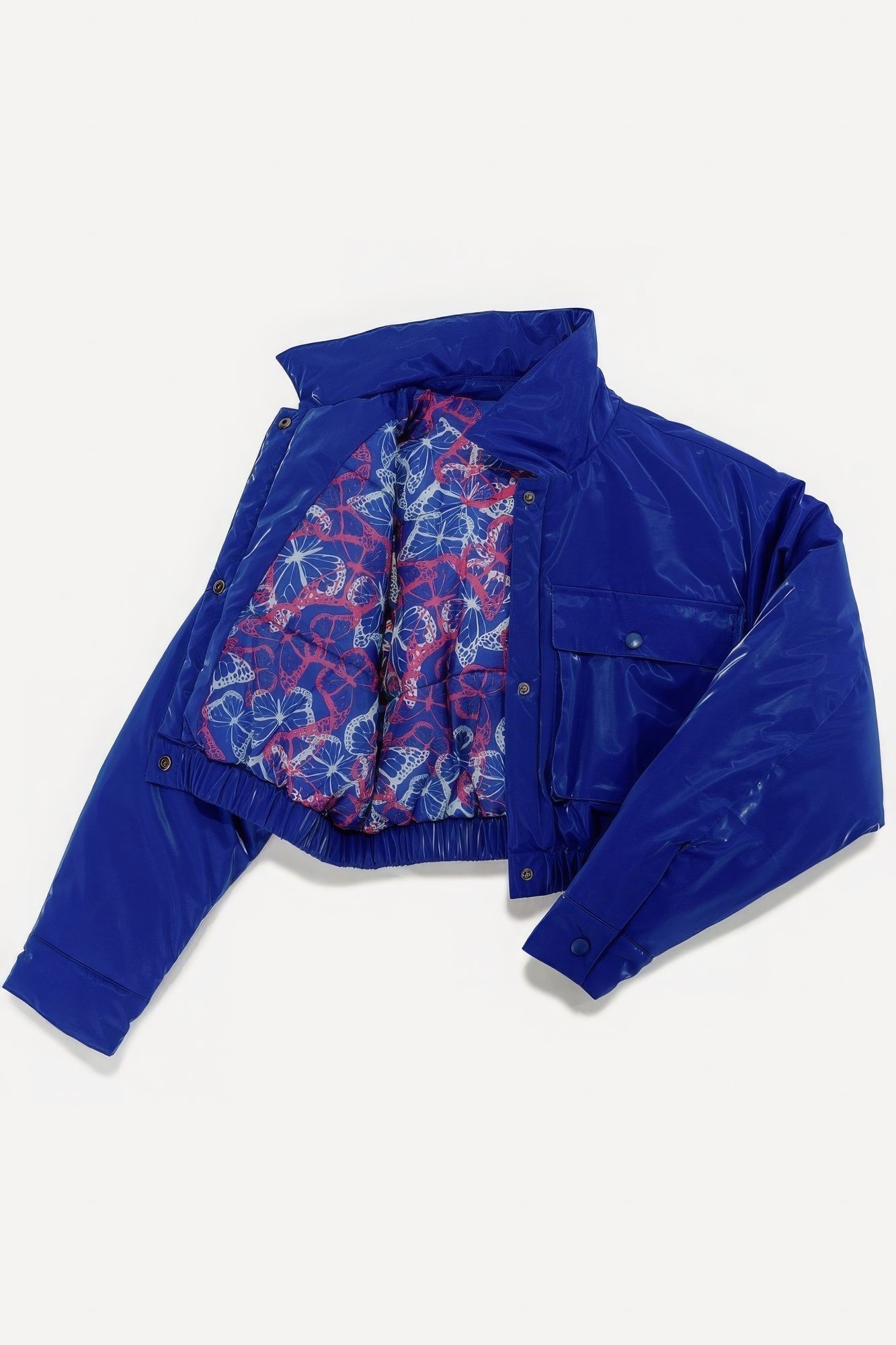 Set Apart Shiny Puffer Bomber Jacket