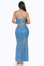 Sexy Back Sequin Maxi Dress-Baby Blue