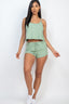 Sexy & Comfortable Ribbed Lounge Strappy Top & Shorts Set