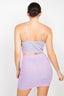 Shirred Cami Top & Mini Skirts Set-Dusty Lavendar