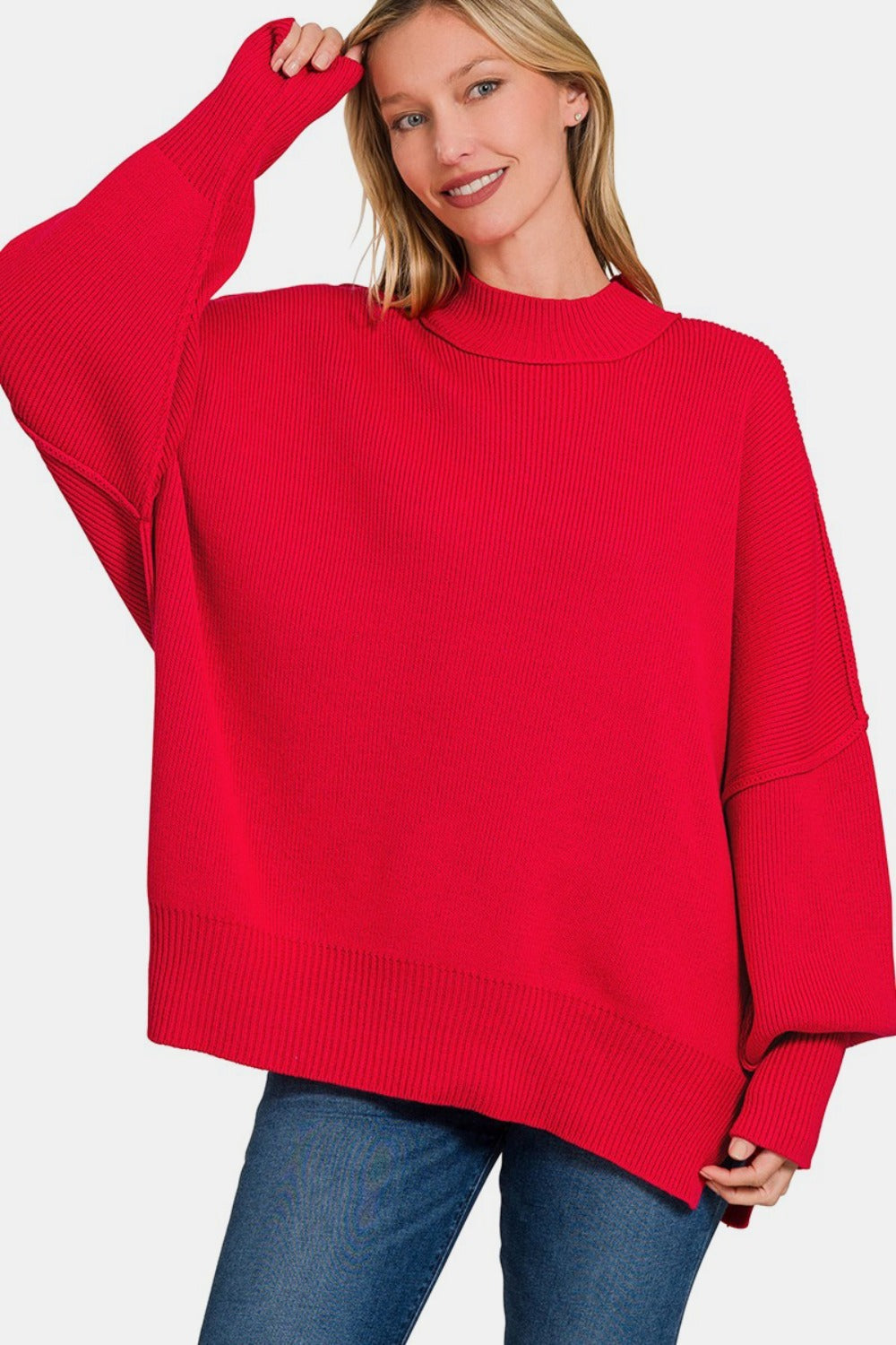 Side Sit Oversize Sweater