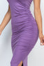 Sleeveless Ruched Side Split Maxi Dress
