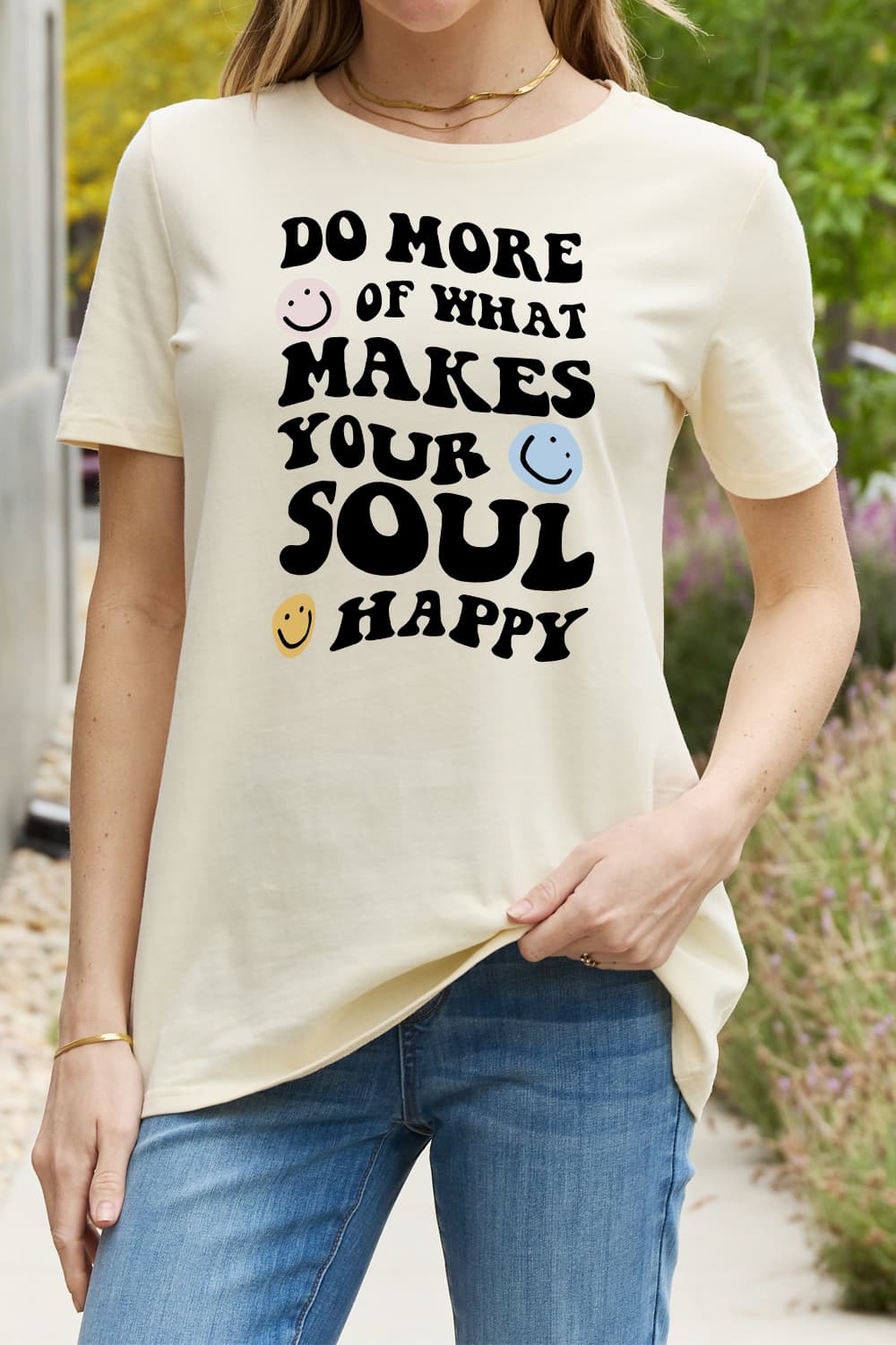 Slogan Graphic Cotton Tee