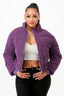 Solid Colors Corduroy Puffer Jacket